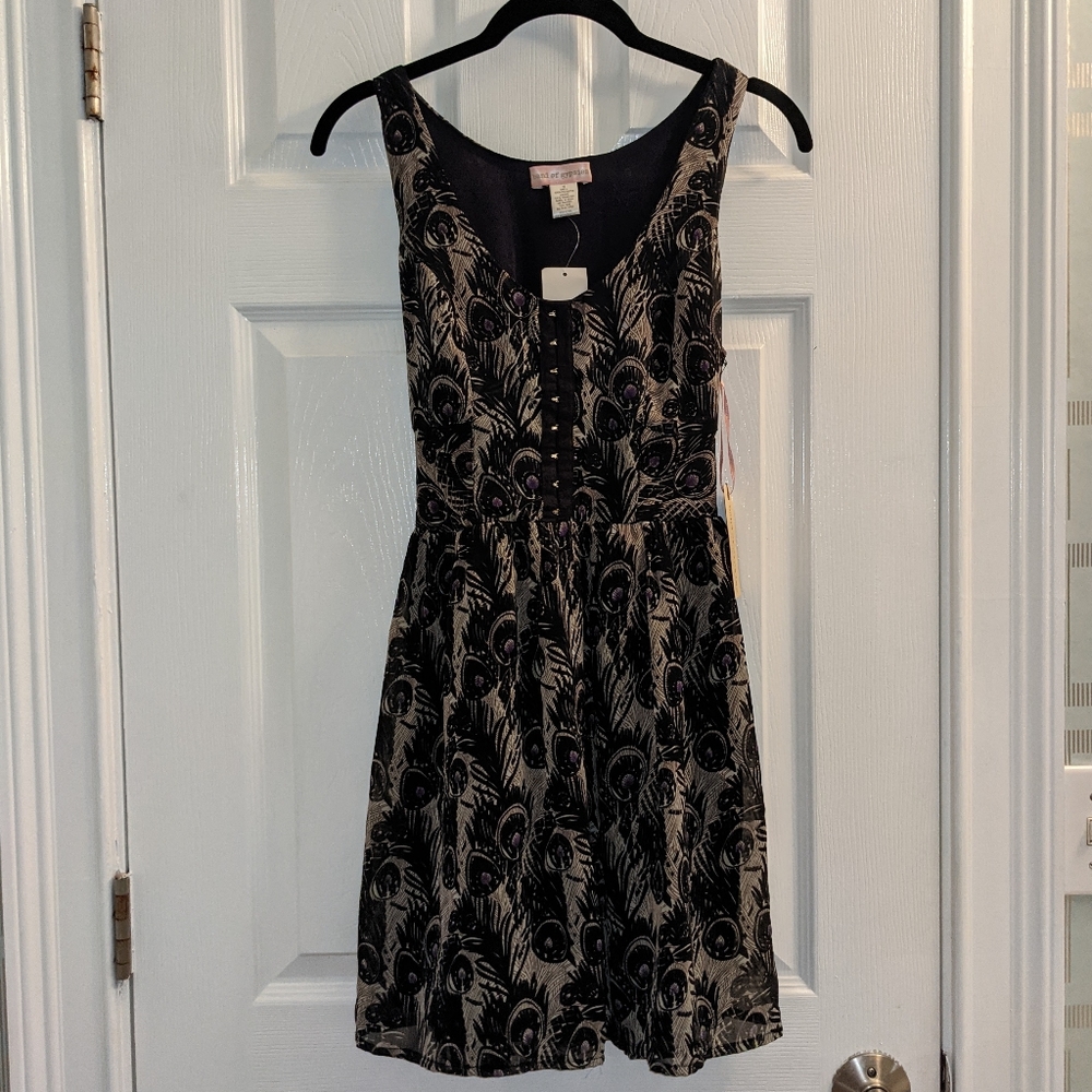 NWT XS Peacock feather dress from Band of Gypsies Nordstrom